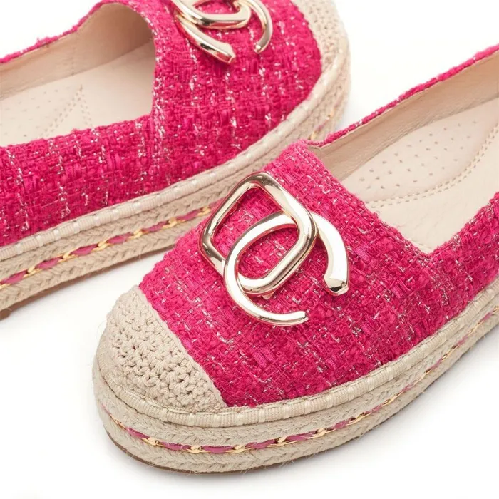 Women Moda In Pelle Casual Shoes Folio Raspberry Textile
