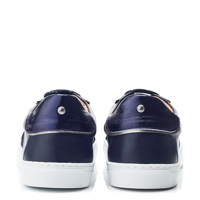 Women Moda In Pelle Casual Trainers Ales Navy Leather