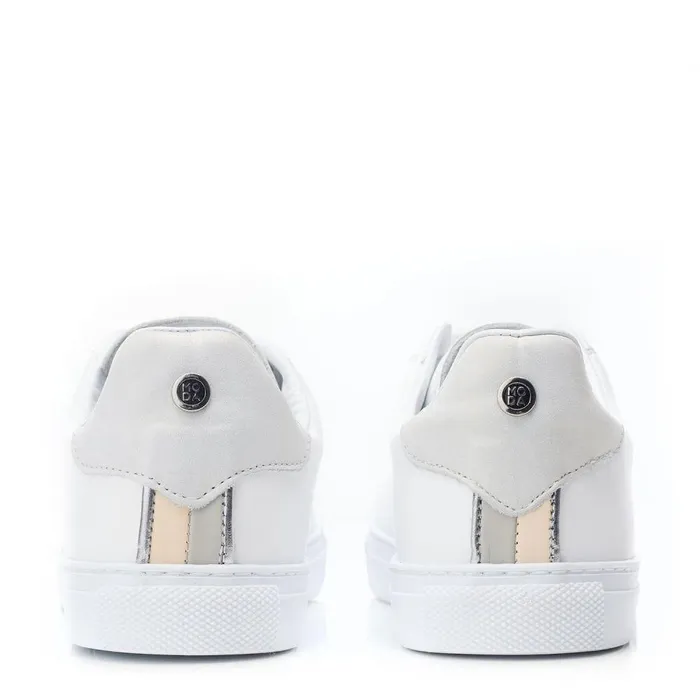 Women Moda In Pelle Casual Trainers Ariia White Leather