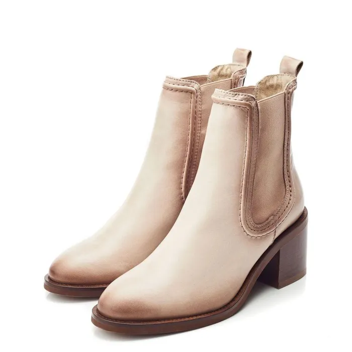 Women Moda In Pelle Chelsea Boots Omally Cream Leather