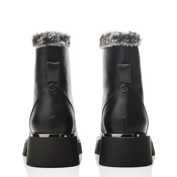 Women Moda In Pelle Chunky Boots Avrill Black Porvair