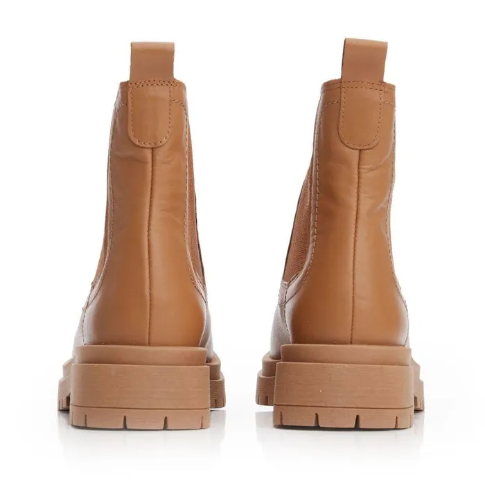 Women Moda In Pelle Chunky Boots Bsoleful BWaya Tan Leather