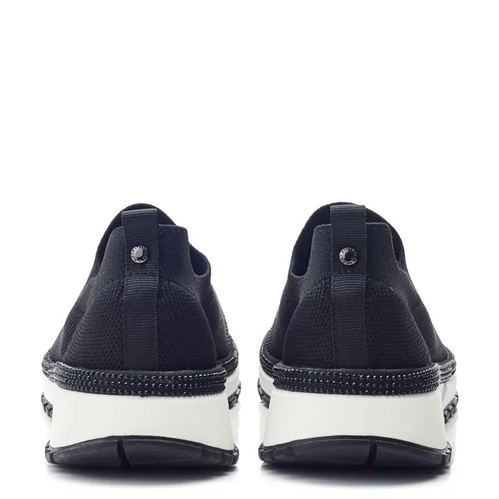 Women Moda In Pelle Chunky Trainers Bellariah Black Textile