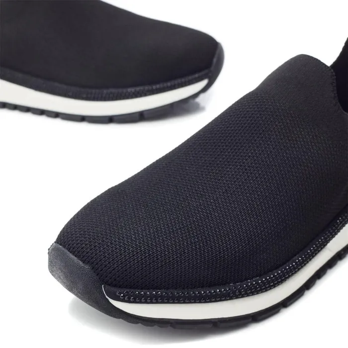 Women Moda In Pelle Chunky Trainers Bellariah Black Textile