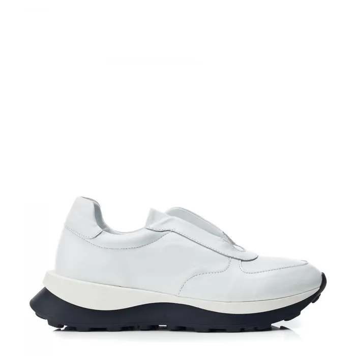 Women Moda In Pelle Chunky Trainers Bsoleful BBristol White Leather