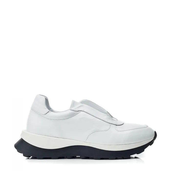 Women Moda In Pelle Chunky Trainers Bsoleful BBristol White Leather
