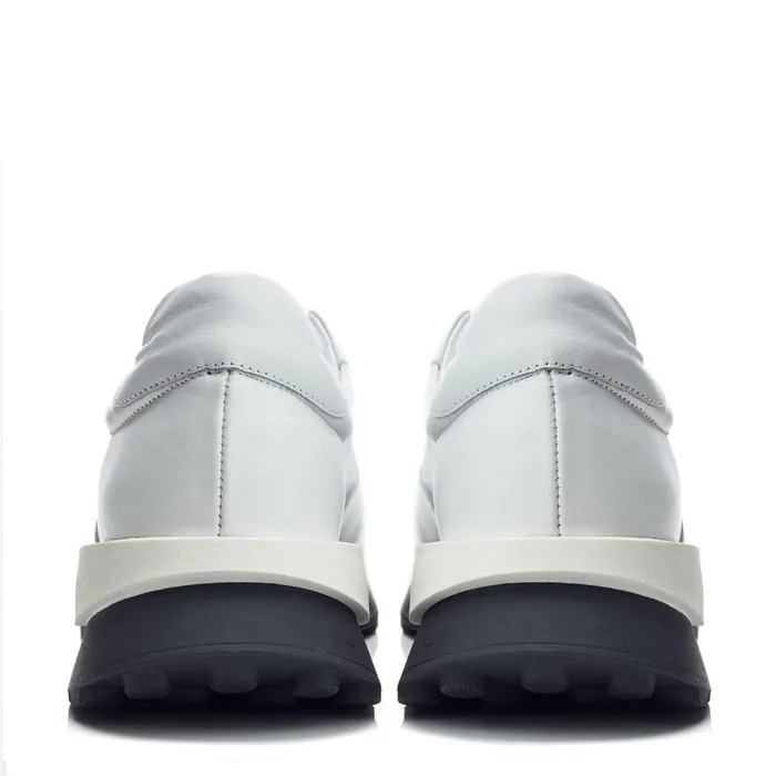 Women Moda In Pelle Chunky Trainers Bsoleful BBristol White Leather