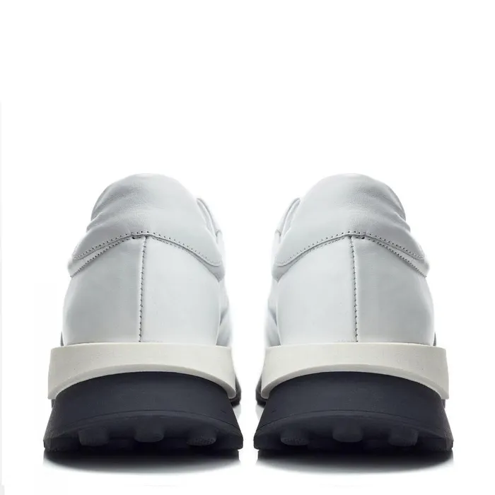 Women Moda In Pelle Chunky Trainers Bsoleful BBristol White Leather