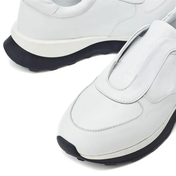 Women Moda In Pelle Chunky Trainers Bsoleful BBristol White Leather