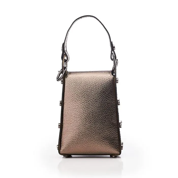 Women Moda In Pelle Clutch Bags Joie Bag Pewter Metallic Leather
