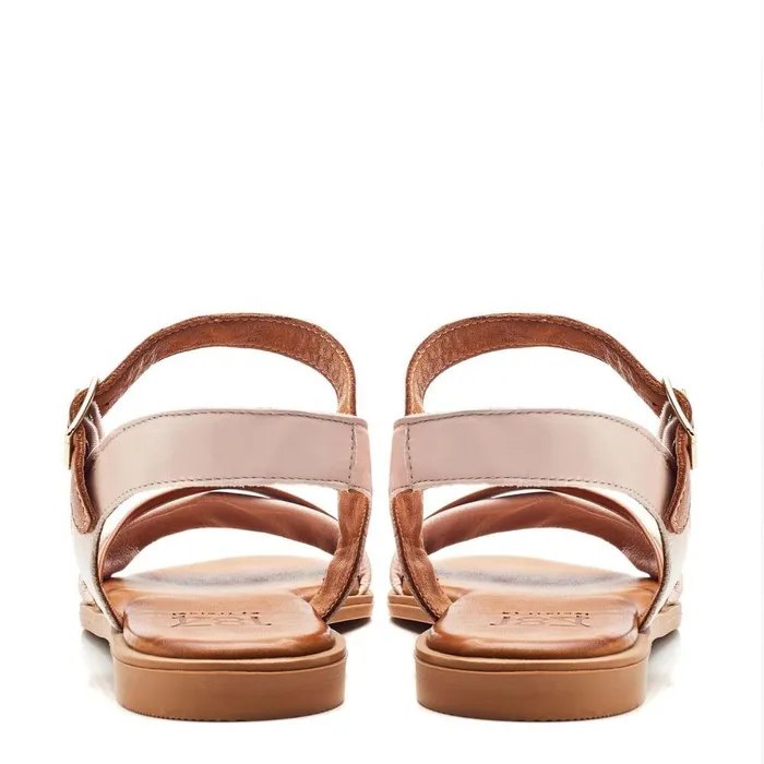 Women Moda In Pelle Flat Sandals Bsoleful BSofti Pink Leather