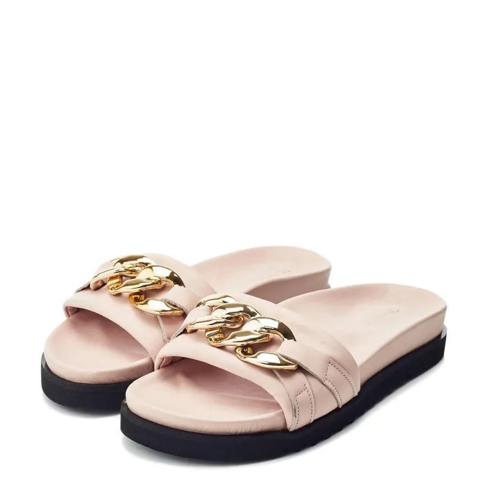 Women Moda In Pelle Flatform Sandals Bsoleful BChainer Nude Leather