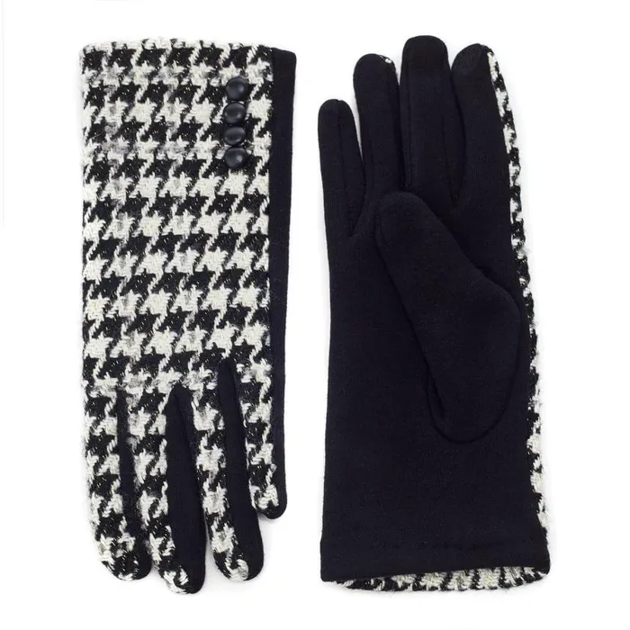 Women Moda In Pelle Gloves Blairglove BlackWhite Textile