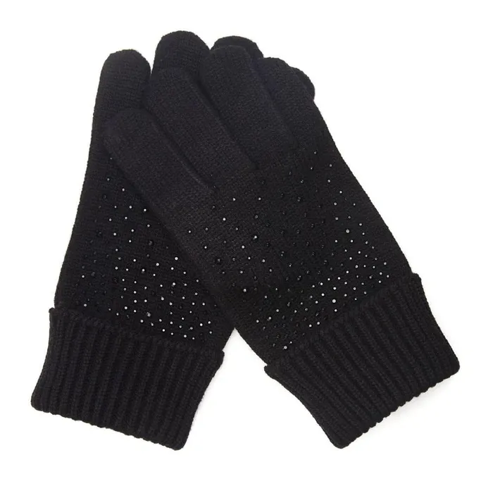 Women Moda In Pelle Gloves Praticioglove Black Textile Women Moda In Pelle Gloves Praticioglove Black Textile