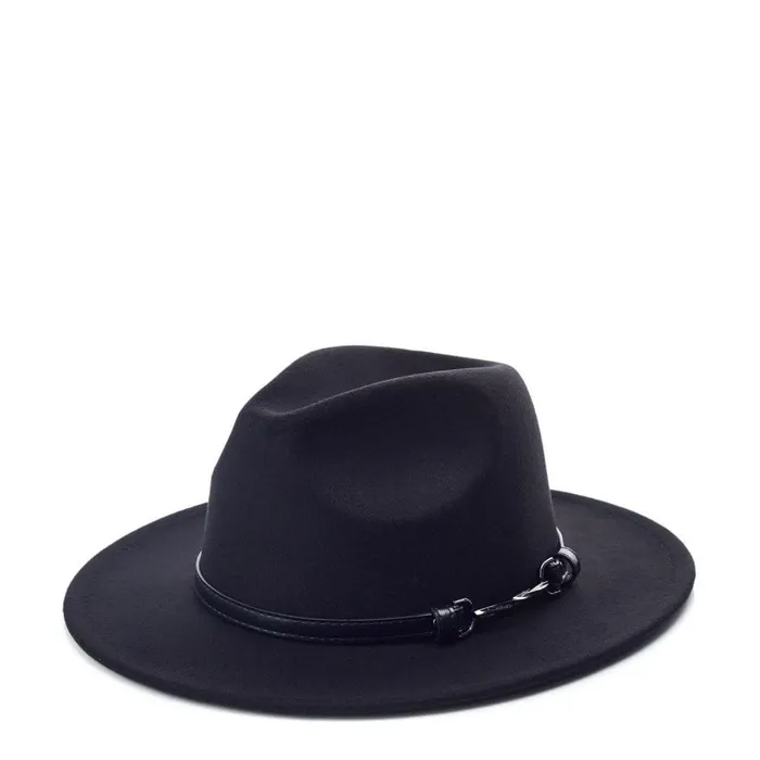 Women Moda In Pelle Hats Lennoxhat Black Textile