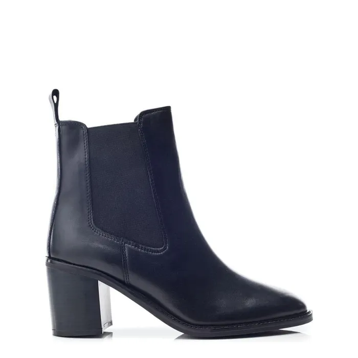 Women Moda In Pelle Heeled And Wedge Boots Bsoleful BHarry Black Leather