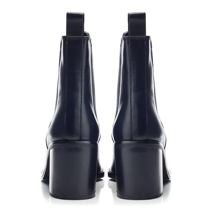 Women Moda In Pelle Heeled And Wedge Boots Bsoleful BHarry Black Leather