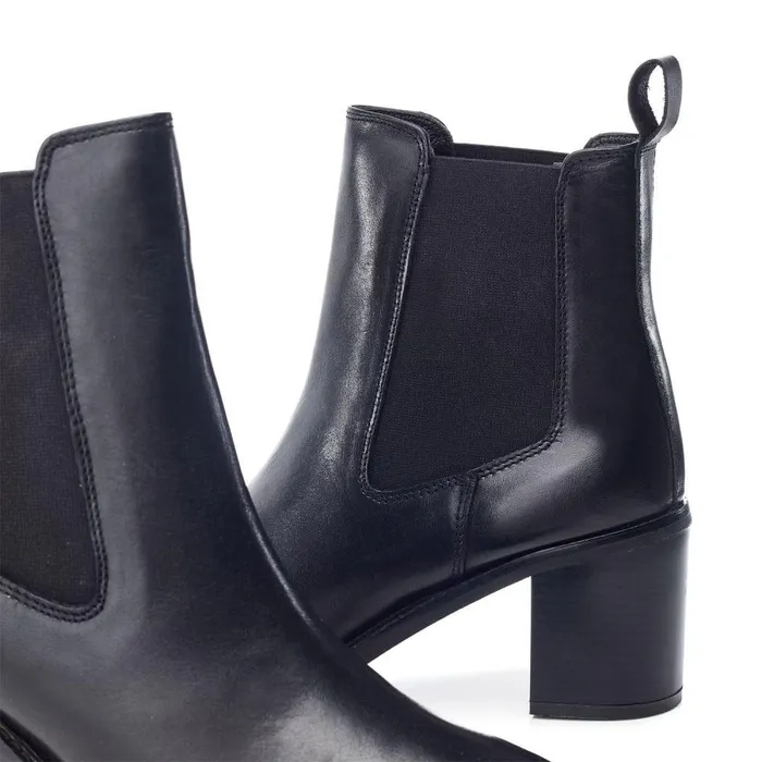 Women Moda In Pelle Heeled And Wedge Boots Bsoleful BHarry Black Leather