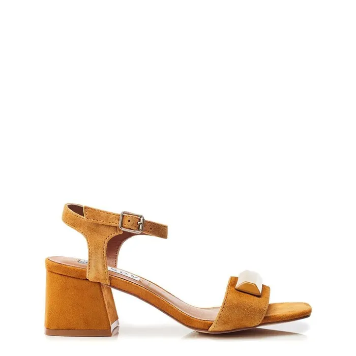Women Moda In Pelle Heeled Sandals Bsoleful BSurrey Tan Suede