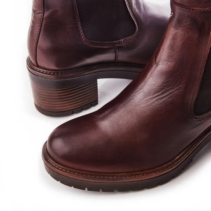 Women Moda In Pelle Knee High Boots Linettie Dark Brown Leather