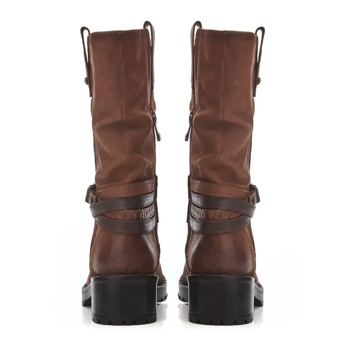 Women Moda In Pelle MidCalf Boots Beckette Tan Nubuck