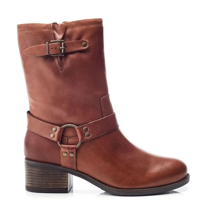 Women Moda In Pelle MidCalf Boots Ormie Tan Leather