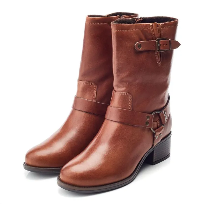 Women Moda In Pelle MidCalf Boots Ormie Tan Leather