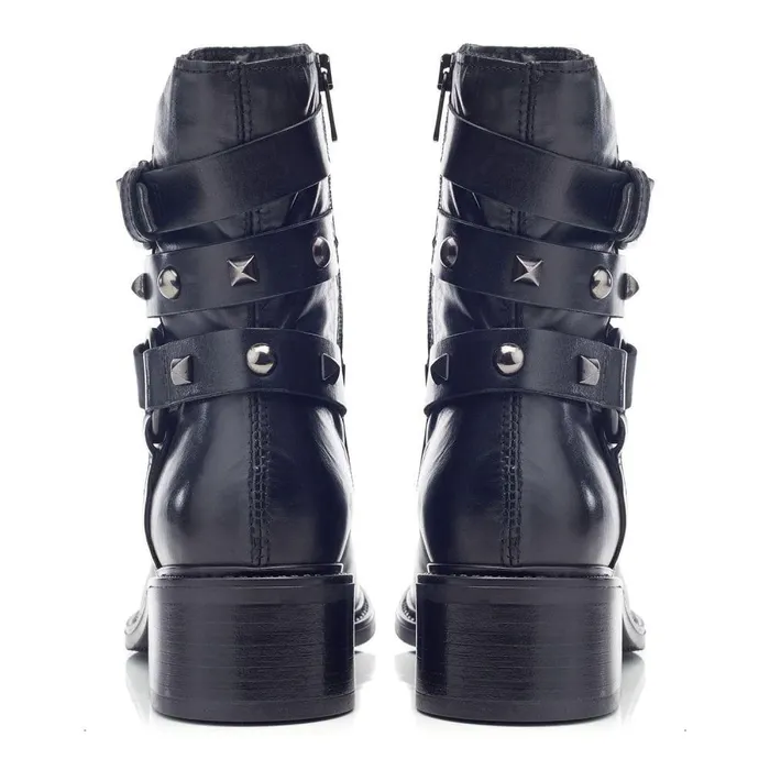Women Moda In Pelle MidCalf Boots Orsun Black Leather