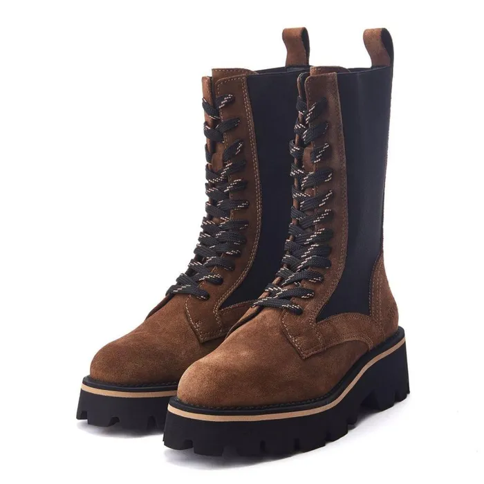 Women Moda In Pelle MidCalf Boots Shoon Sh Ackridge Tan Suede