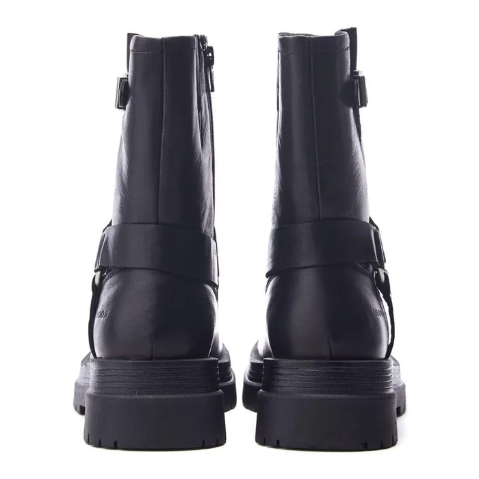 Women Moda In Pelle MidCalf Boots Shoon Sh Orleton Black Leather