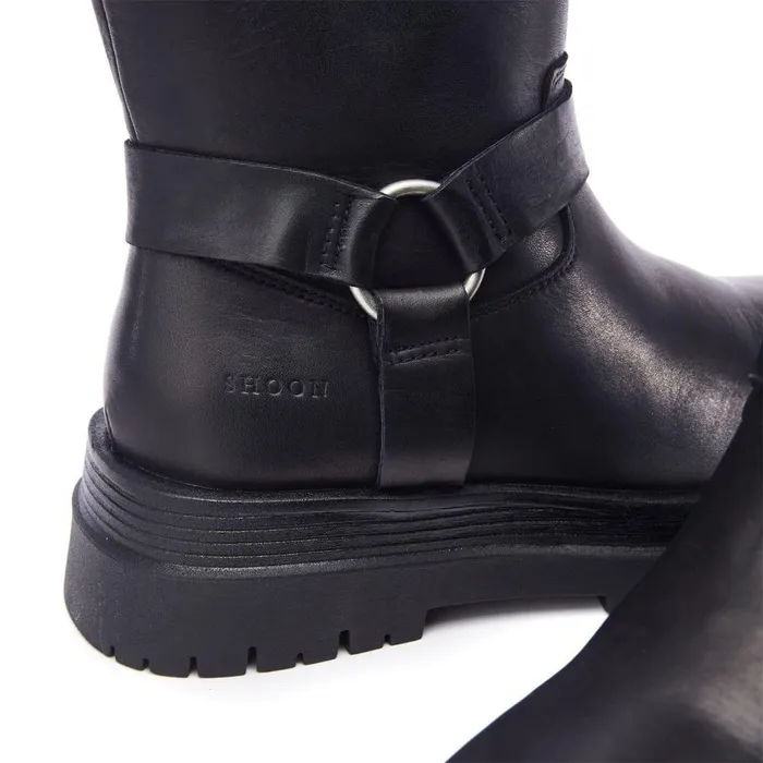 Women Moda In Pelle MidCalf Boots Shoon Sh Orleton Black Leather