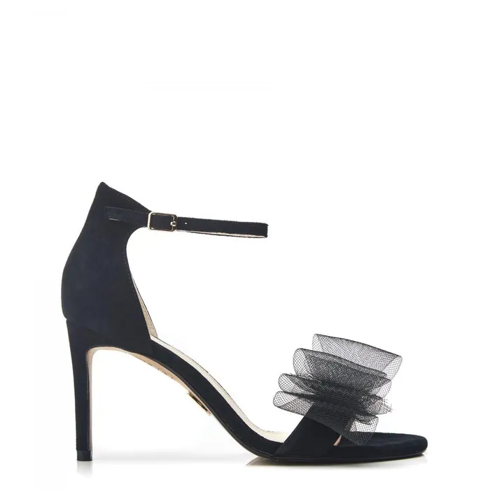 Women Moda In Pelle Mid Heel Shoes Raeleigh Black Suede