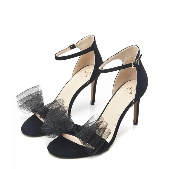 Women Moda In Pelle Mid Heel Shoes Raeleigh Black Suede