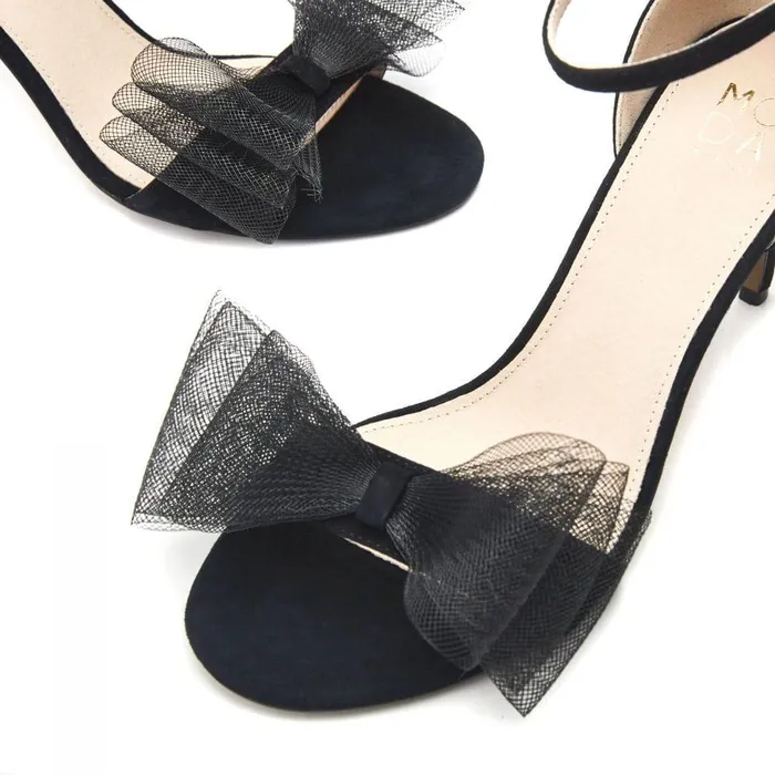 Women Moda In Pelle Mid Heel Shoes Raeleigh Black Suede
