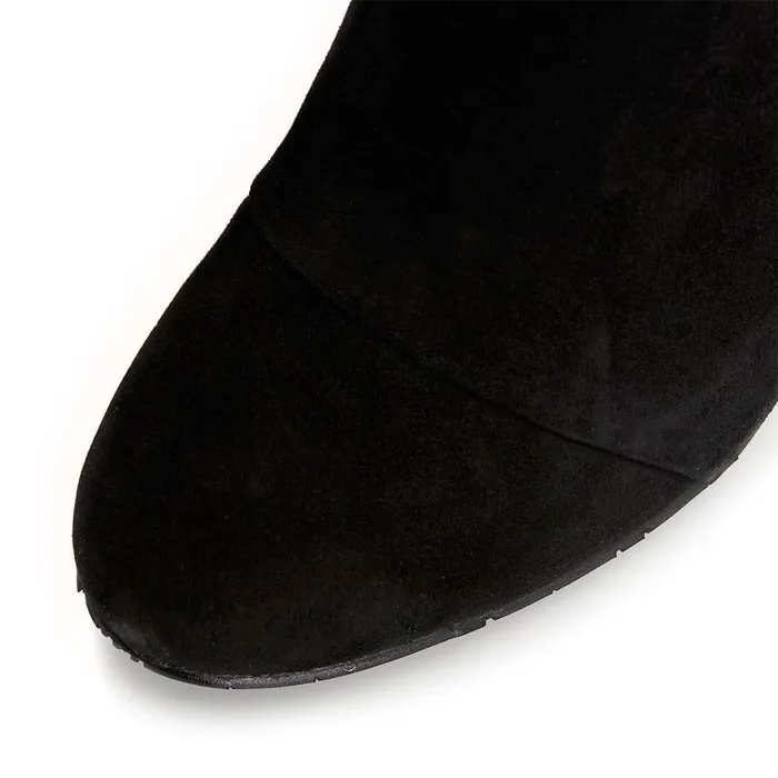Women Moda In Pelle Over The Knee Boots Stradi Black Suede