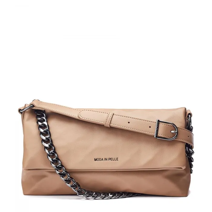 Women Moda In Pelle Shoulder Bags Berlyn Bag Taupe Porvair