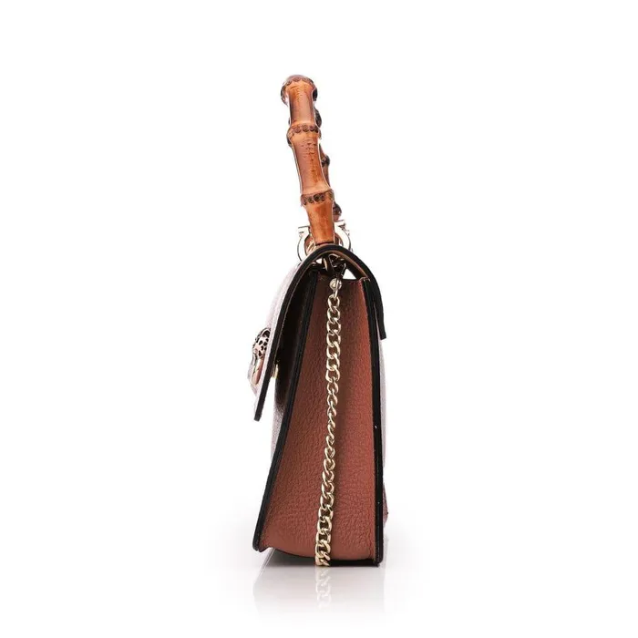 Women Moda In Pelle Shoulder Bags Larch Bag Tan Leather