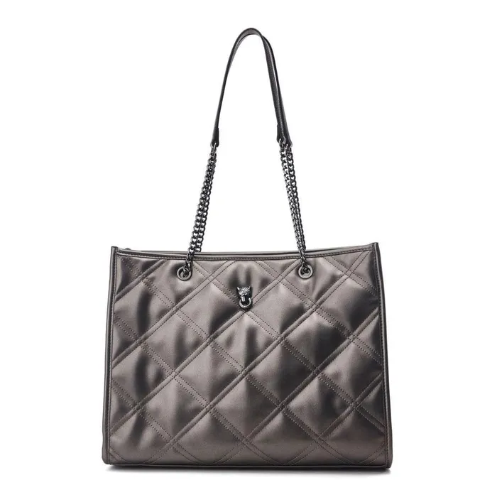 Women Moda In Pelle Tote Bags Becca Bag Pewter Porvair