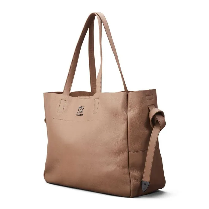 Women Moda In Pelle Tote Bags Indiana Bag Taupe Leather