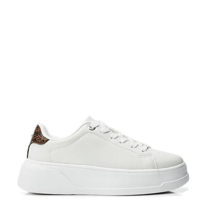 Women Moda In Pelle Wedge Trainers Adleena White Porvair