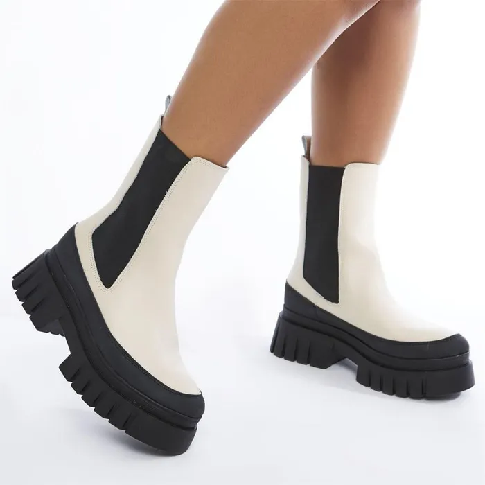 Women Moda In Pelle White Boots Diiva White Leather