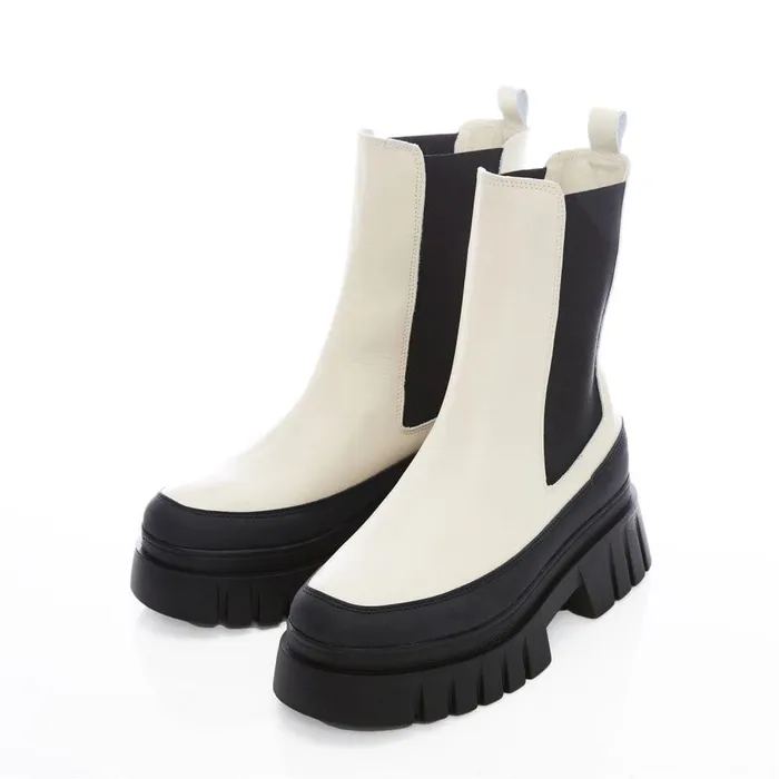 Women Moda In Pelle White Boots Diiva White Leather