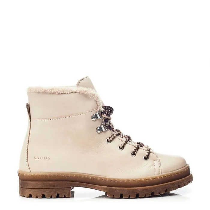 Women Moda In Pelle White Boots Shoon Sh Onella Off White Leather