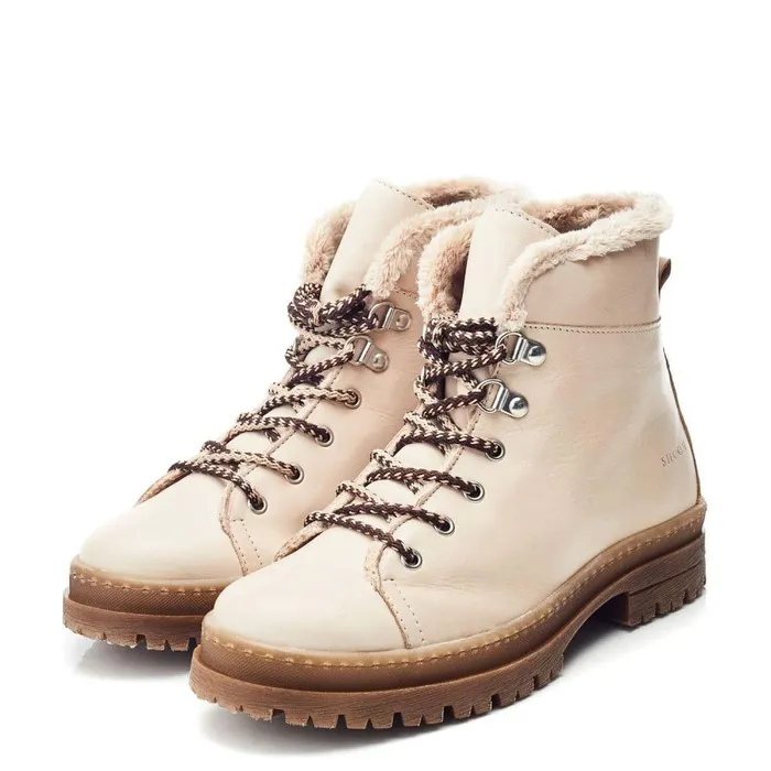Women Moda In Pelle White Boots Shoon Sh Onella Off White Leather