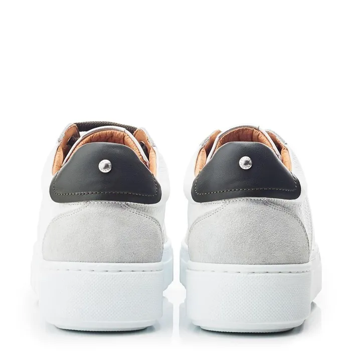 Women Moda In Pelle White Trainers Amarante White Leather