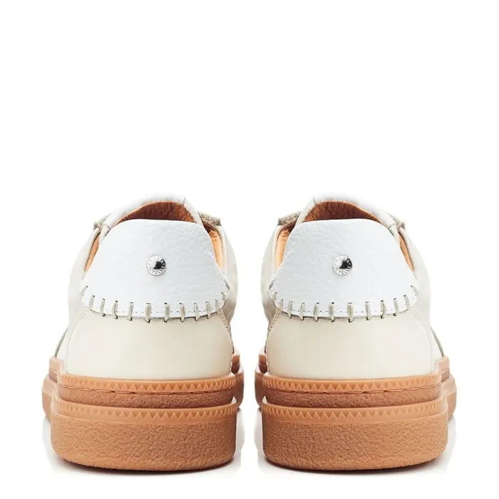 Women Moda In Pelle White Trainers Anilla Off White Leather
