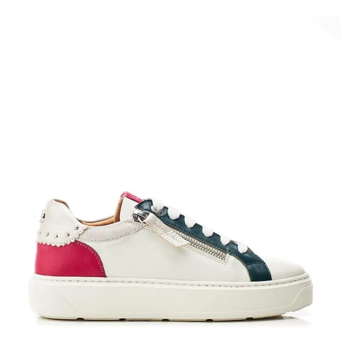 Women Moda In Pelle White Trainers Baudry Off White Leather
