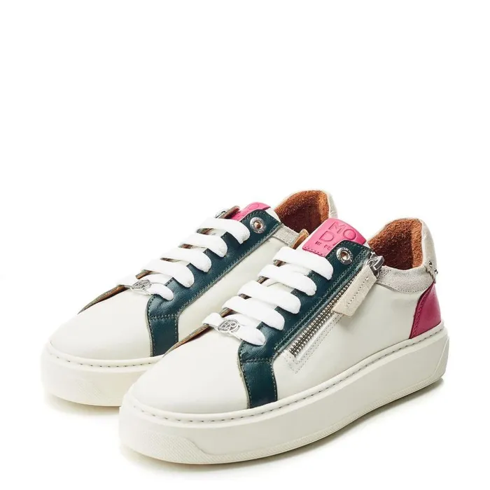 Women Moda In Pelle White Trainers Baudry Off White Leather