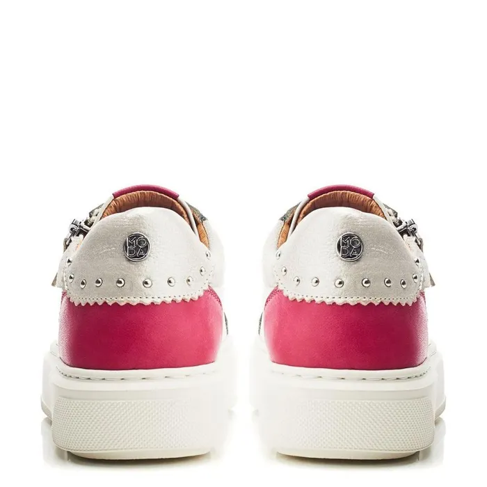 Women Moda In Pelle White Trainers Baudry Off White Leather