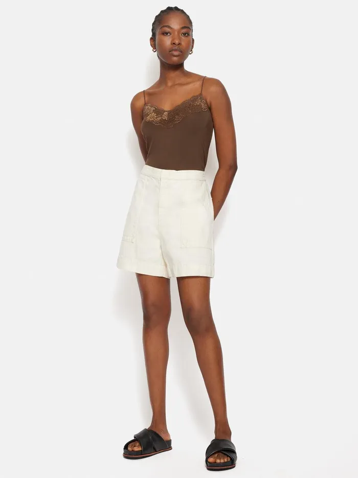 Women Modal Lace Vest Ganache Jigsaw Shirts and Tops